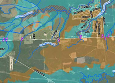 flood mapping for SH 105 project