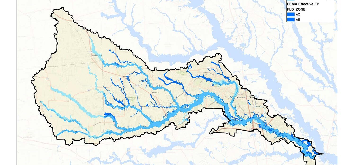 Harris County flood zone map for project